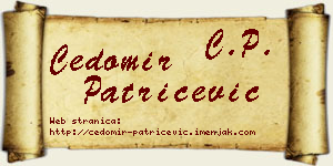 Čedomir Patričević vizit kartica